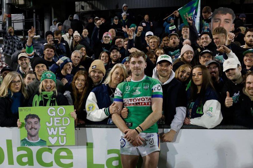 Jed Stuart poses with family and friends.