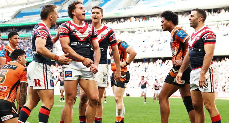 Roosters star criticises NRL decision after teammate banned under mid-season rule change