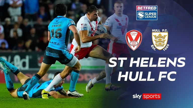 Highlights from the Betfred Super League clash between St Helens and Hull FC.