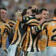 Pure joy for Wests Tigers players at full-time in the 2005 decider.