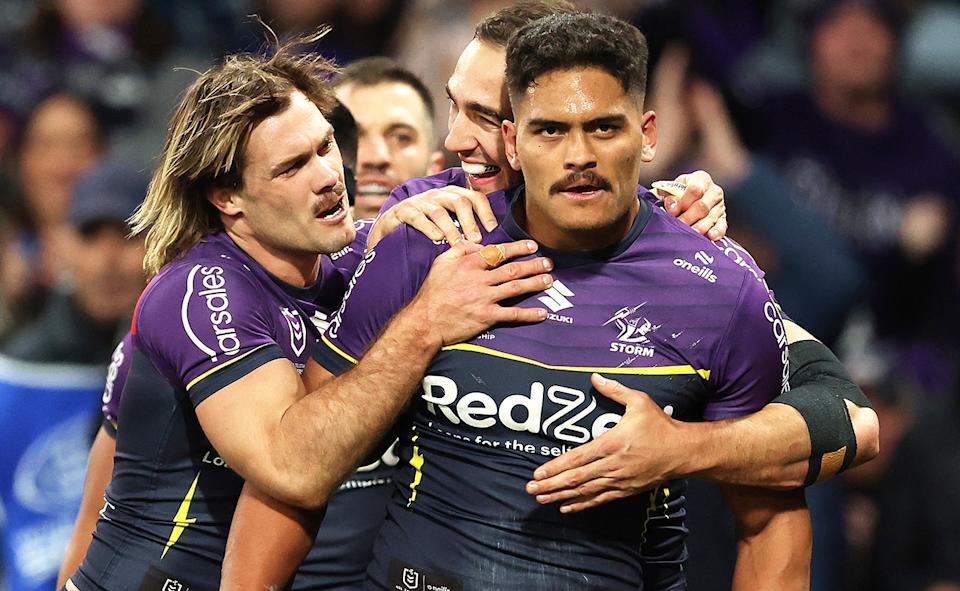Shawn Blore in action for the Melbourne Storm.