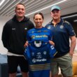 History makers: Eels debutant Kiana Takairangi and her brother, Brad, and dad, Louis, are the first father-son-daughter to play at the elite level for the same club.