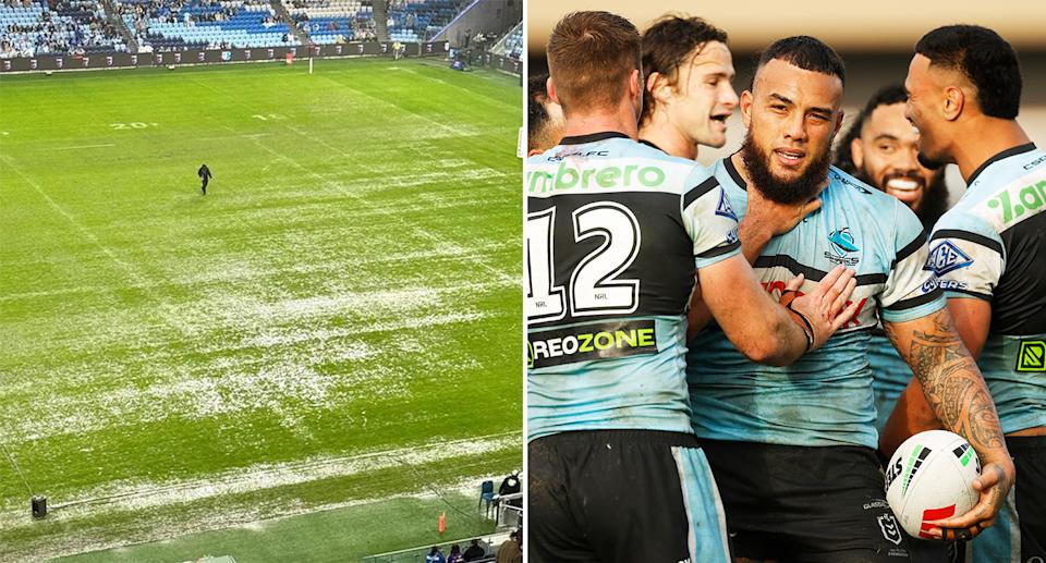 The closure of Sydney's troubled Allianz Stadium (L) means the Sharks won't be able to use it to host NRL finals games after week one. Pic: Phil Gould/Getty