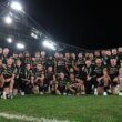 Panthers players pose for a team photo.