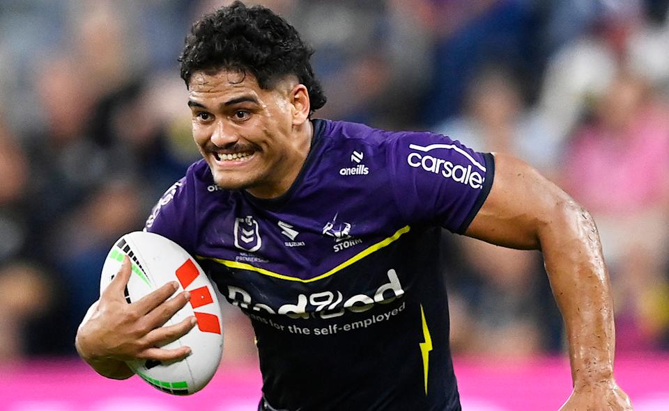 Shawn Blore in action for the Melbourne Storm.
