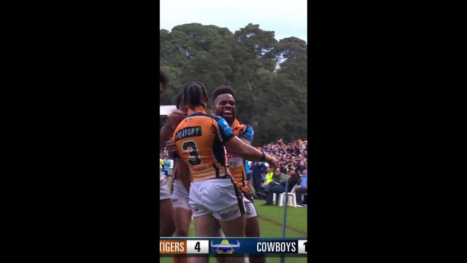 Taylan May Tries in Wests Tigers vs North Queensland Cowboys