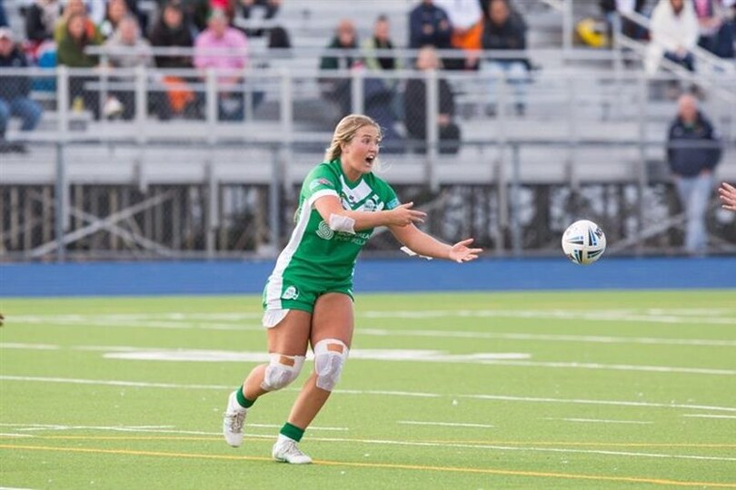 Wests Tigers star Lily Rogan in action for Ireland.