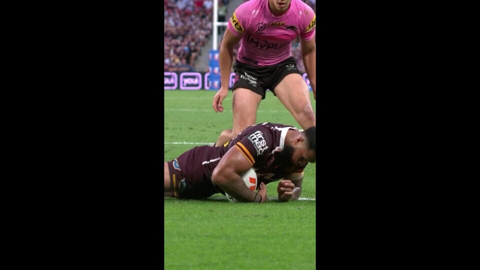 65 minutes into an #nrlfinals epic, Payne Haas was there!