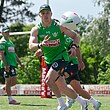 Jayden Brailey training with the Raiders.