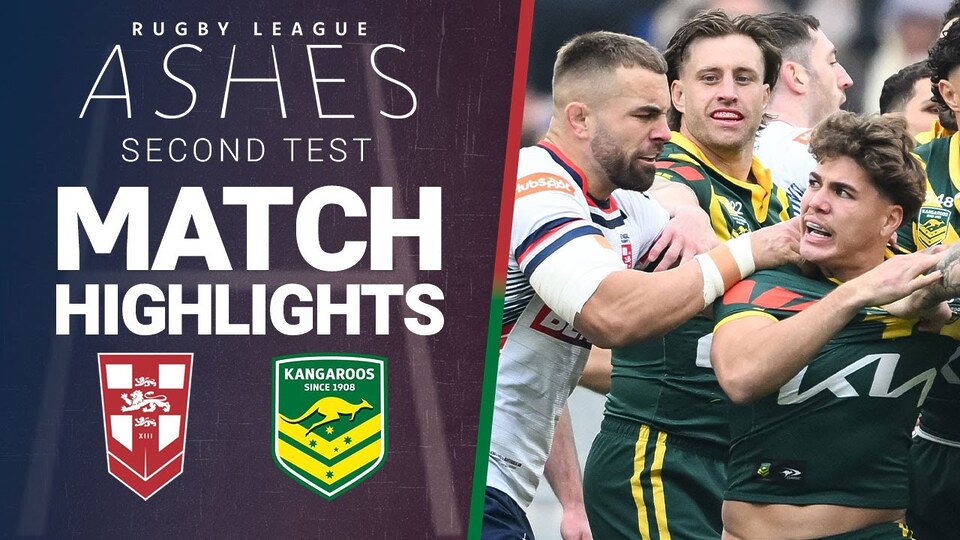 NRL Highlights | 2025 Ashes | England v Kangaroos | Match Highlights | Second Test