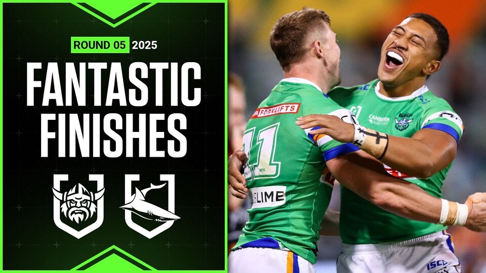NRL Highlights | NRL Best finishes of 2025: Raiders v Sharks - Round 5 | Match Highlights