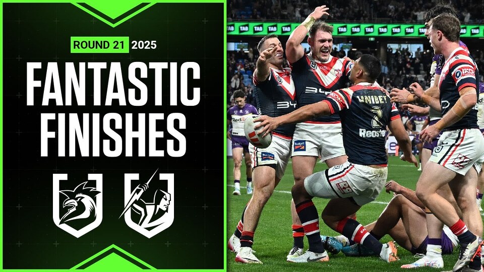NRL Highlights | NRL Best finishes of 2025: Roosters v Storm - Round 21 | Season Highlights