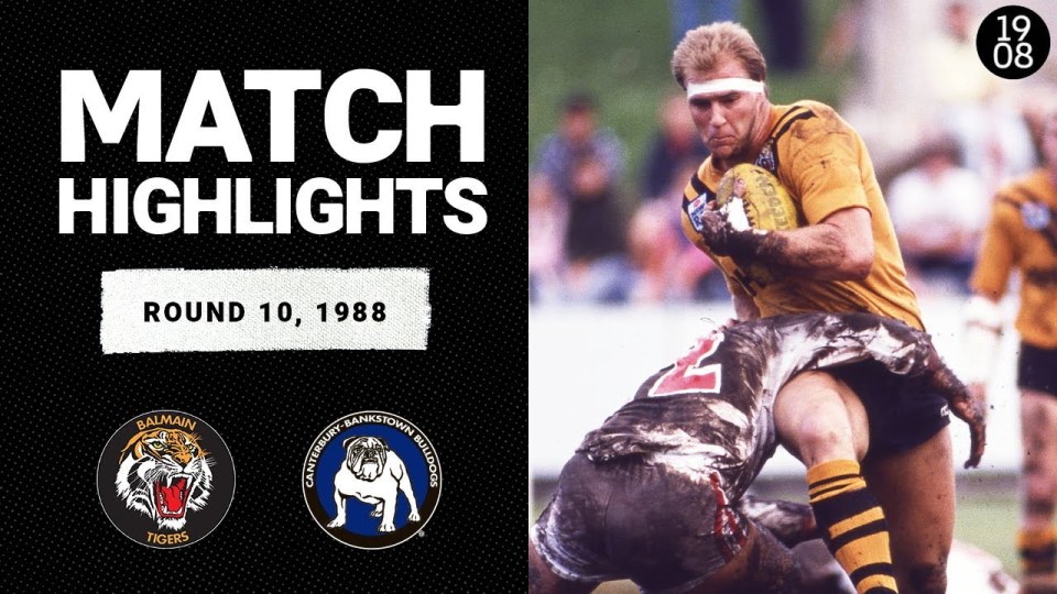 Balmain Tigers v Canterbury-Bankstown Bulldogs | Round 10, 1988 | Classic Match Highlights