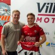 Max Plath presents brother Jordan with his Redcliffe Dolphins jersey ahead of Jordan's First Queensland Cup game (2025)