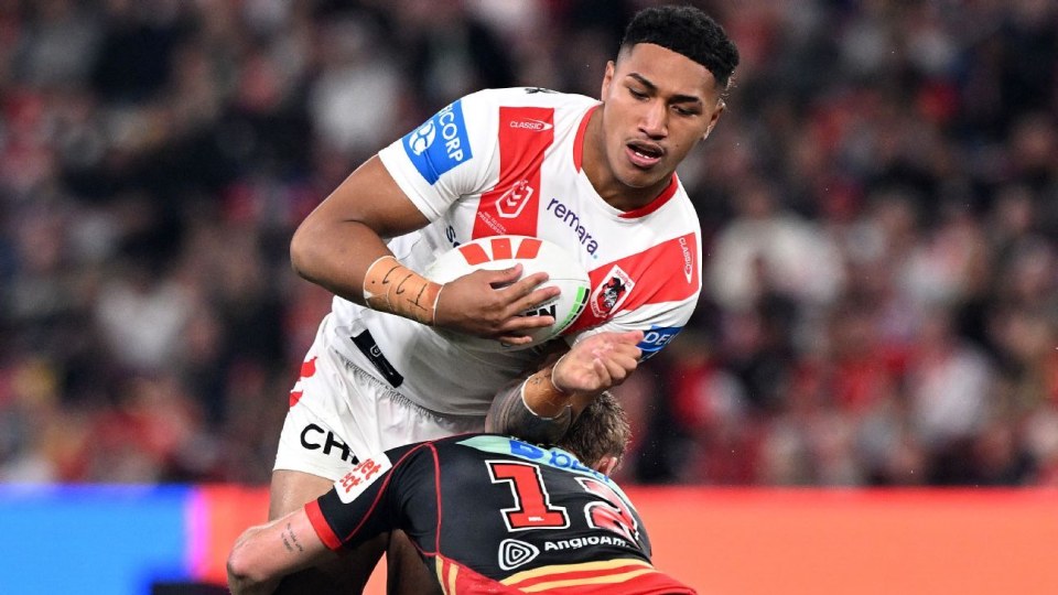 Dragons player leaves training in an ambulance