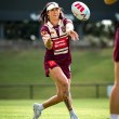 Jess Elliston at Maroons training.
