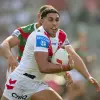 WOLLONGONG, AUSTRALIA - MARCH 15: Tyrell Sloan of the Dragons runs the ball during the round two NRL match between St George Illawarra Dragons and South Sydney Rabbitohs at WIN Stadium, on March 15, 2025, in Wollongong, Australia. (Photo by Brett Hemmings/Getty Images)