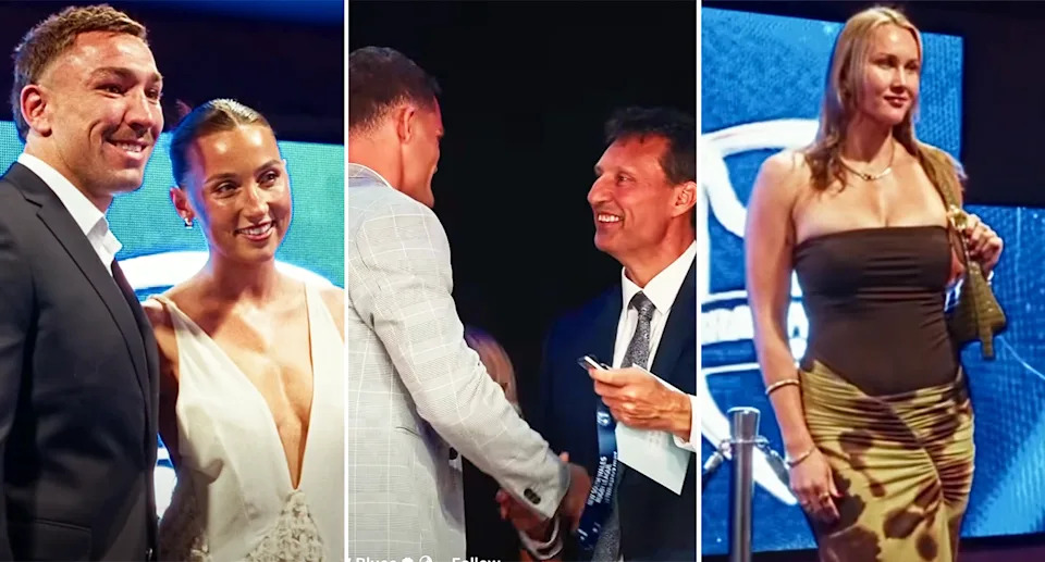 Nathan Cleary and other NSW players at the Brad Fittler Medal night.