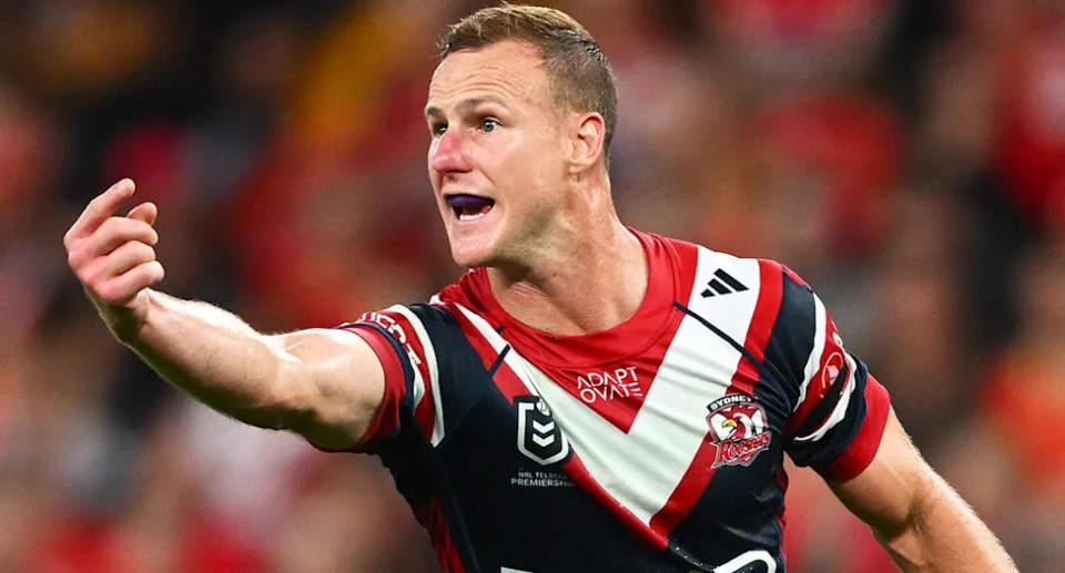Daly Cherry-Evans in action for the Roosters in the NRL prelim.