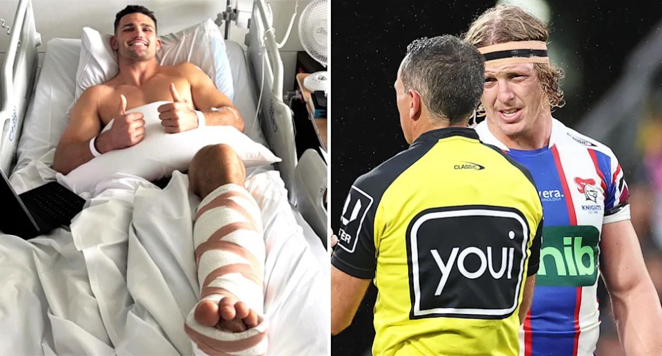 Nathan Cleary and Phoenix Crossland.