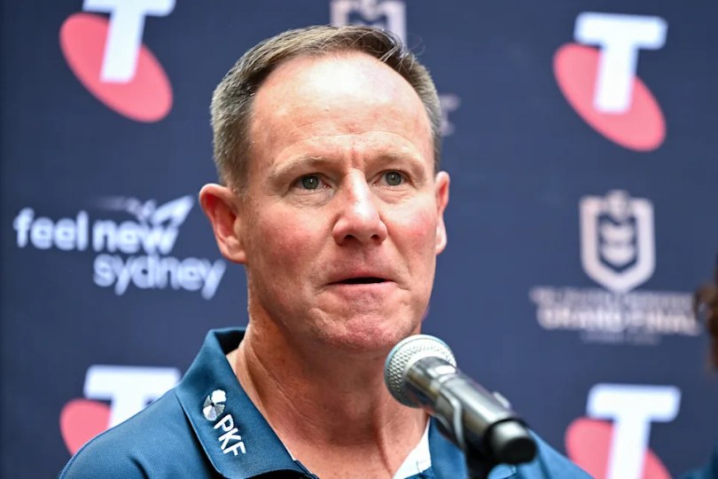 Pictured here, Newcastle Knights coach Justin Holbrook.