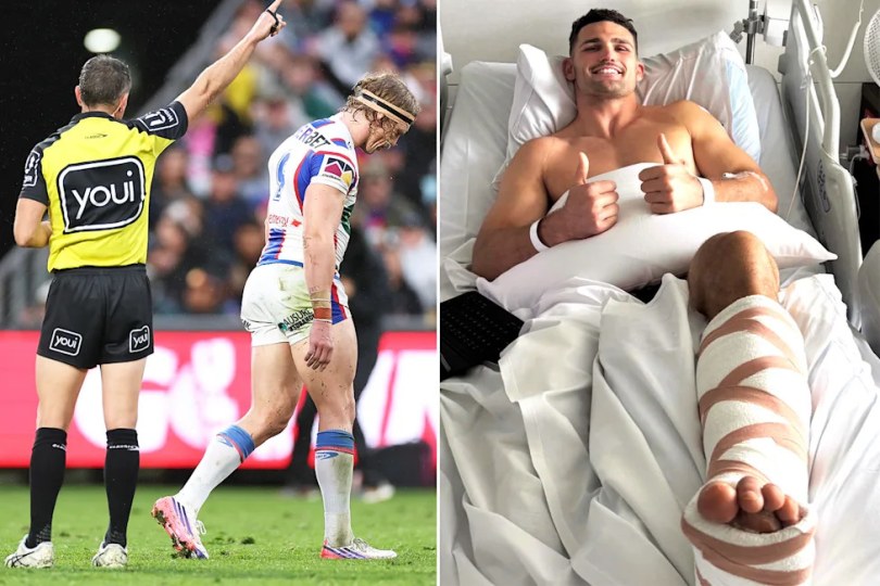 Phoenix Crossland and Nathan Cleary.